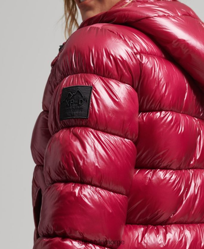 Superdry rosa klær 86P46D3607 shine sportsjakke med hette kvinner