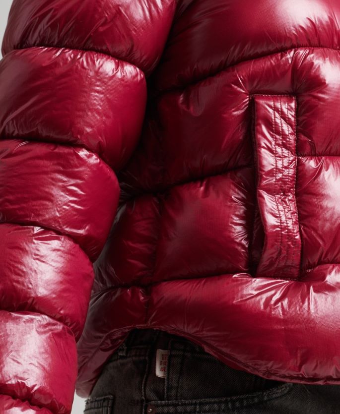 Superdry rosa klær 86P46D3607 shine sportsjakke med hette kvinner