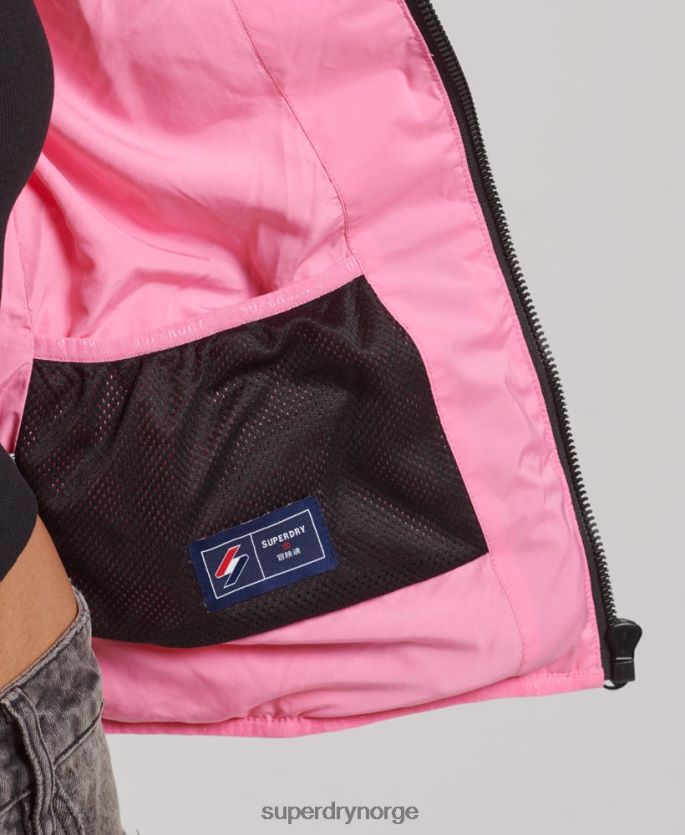 Superdry rosa klær 86P46D3631 varmeforseglet polstret jakke kvinner