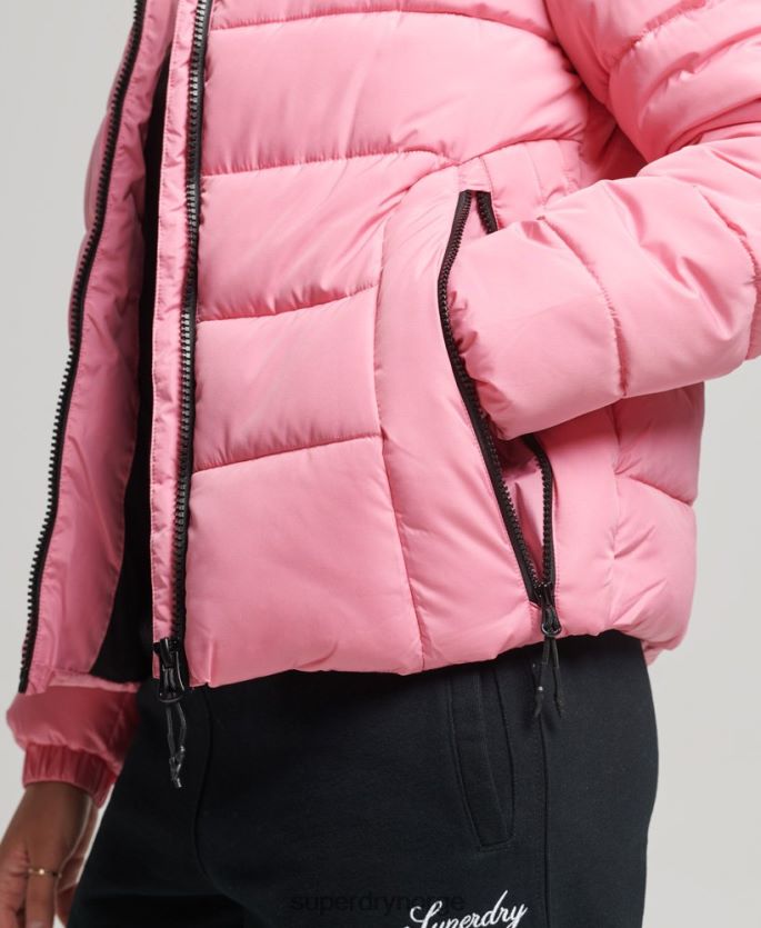 Superdry rosa klær 86P46D5428 spirit sports puffer kvinner