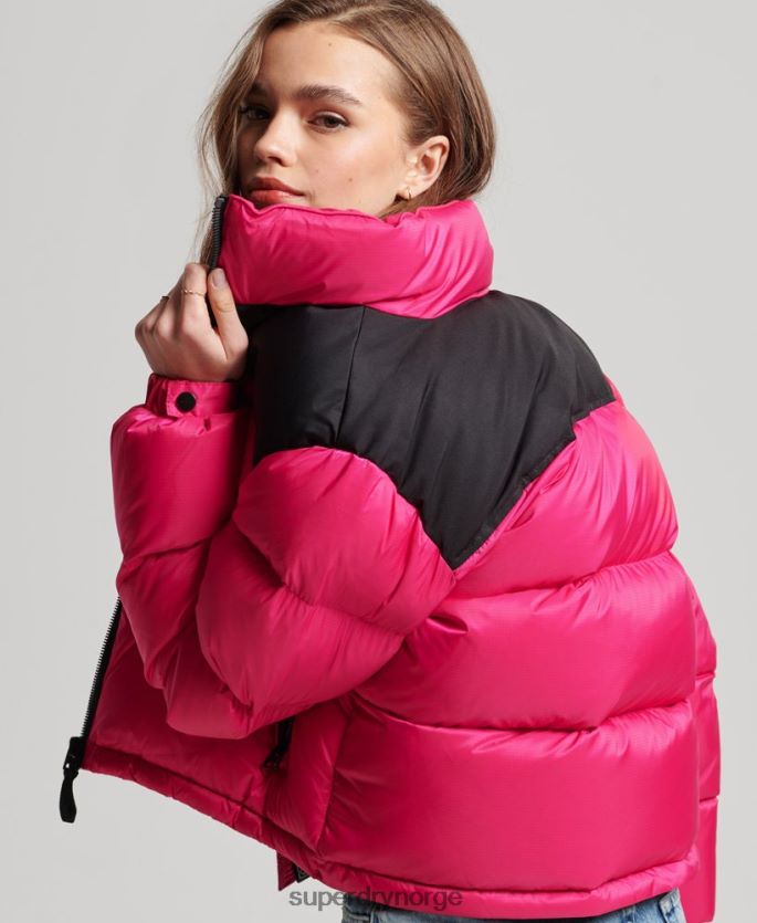 Superdry rosa klær 86P46D5491 sportstyle kode pufferjakke kvinner