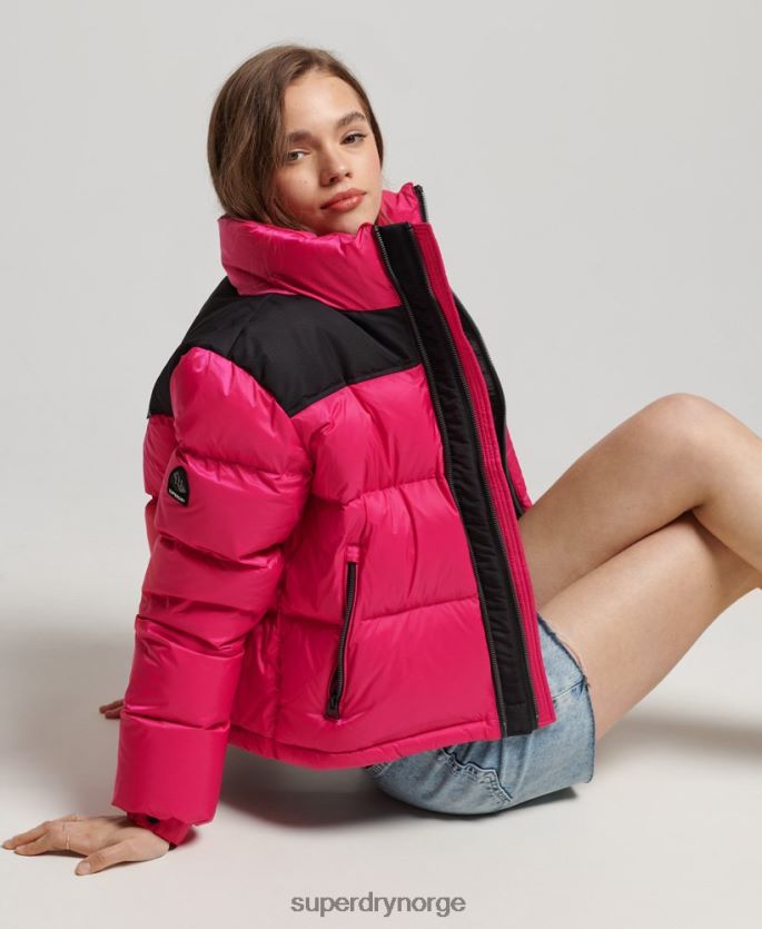 Superdry rosa klær 86P46D5491 sportstyle kode pufferjakke kvinner