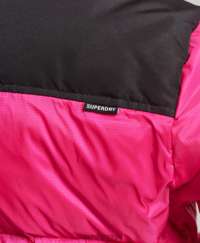 Superdry rosa klær 86P46D5491 sportstyle kode pufferjakke kvinner