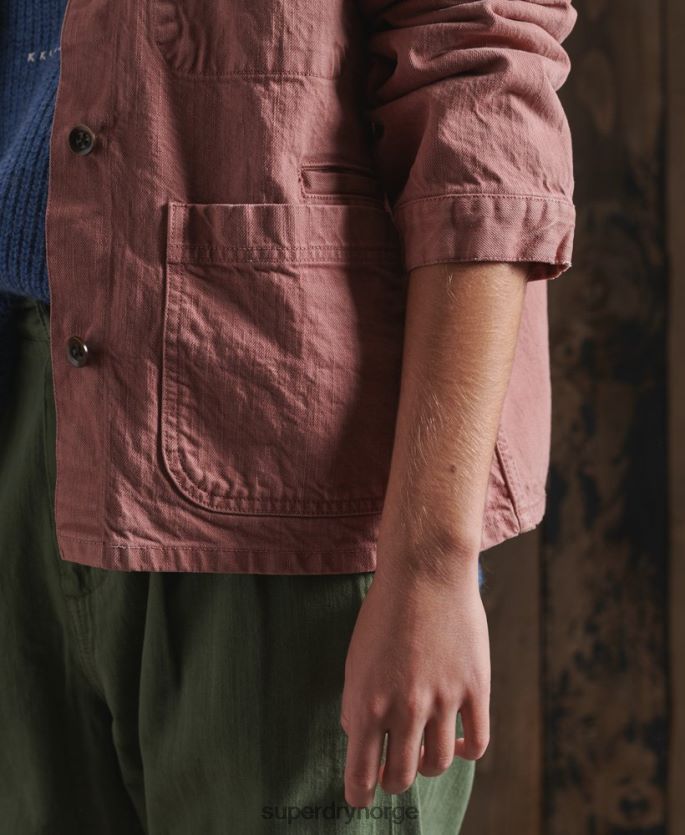 Superdry rosa klær 86P46D5678 begrenset opplag dry artist jakke kvinner