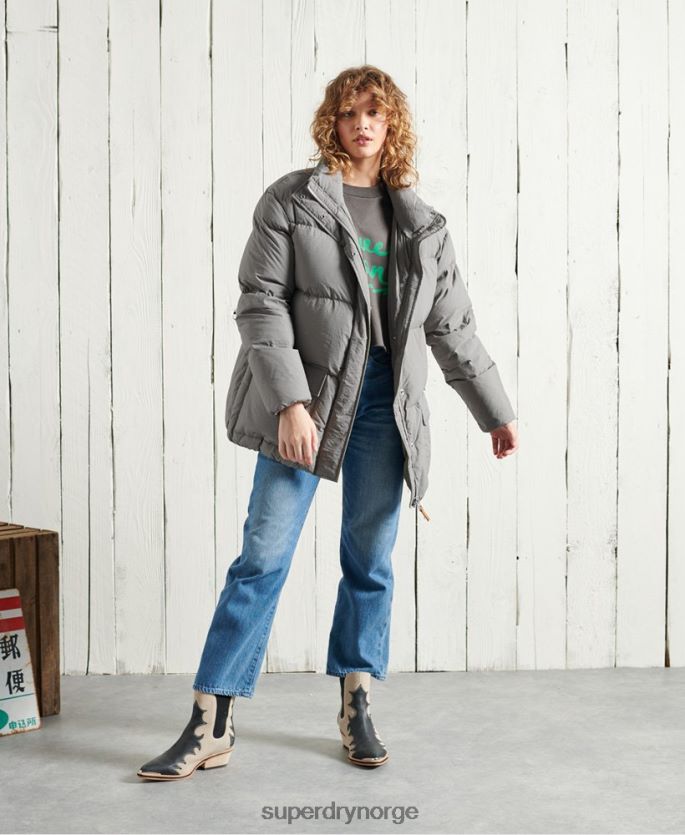 Superdry sølv klær 86P46D5696 begrenset opplag tørr traktjakke kvinner
