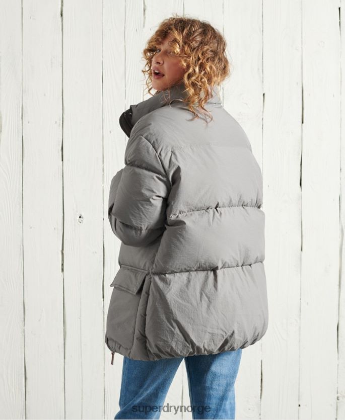 Superdry sølv klær 86P46D5696 begrenset opplag tørr traktjakke kvinner
