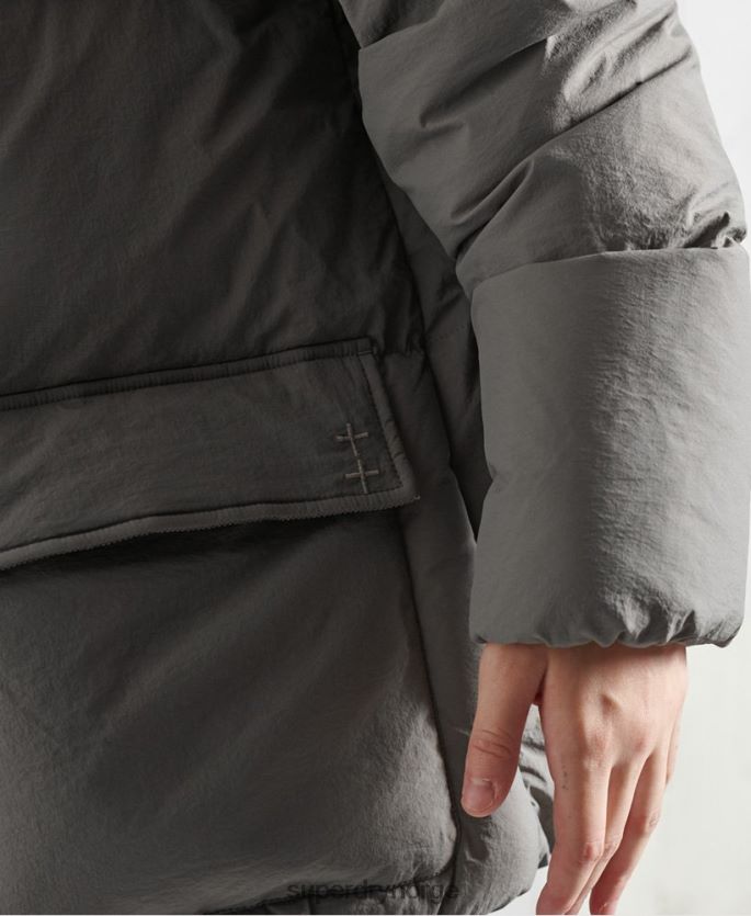 Superdry sølv klær 86P46D5696 begrenset opplag tørr traktjakke kvinner