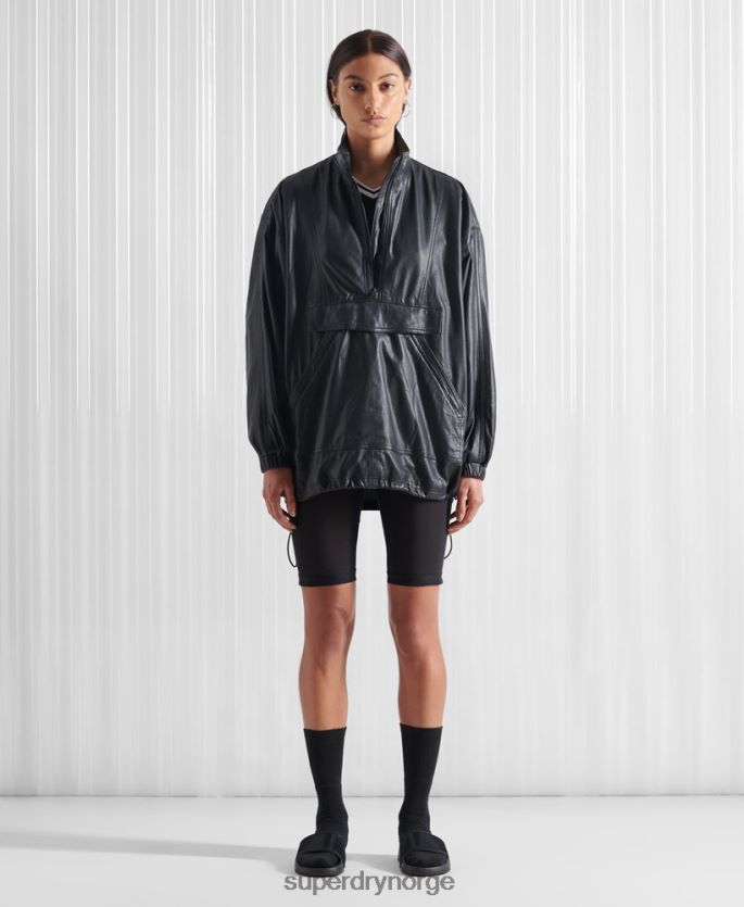 Superdry svart klær 86P46D1193 limited edition sdx skinntopp kvinner