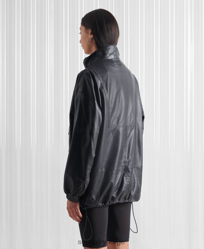 Superdry svart klær 86P46D1193 limited edition sdx skinntopp kvinner