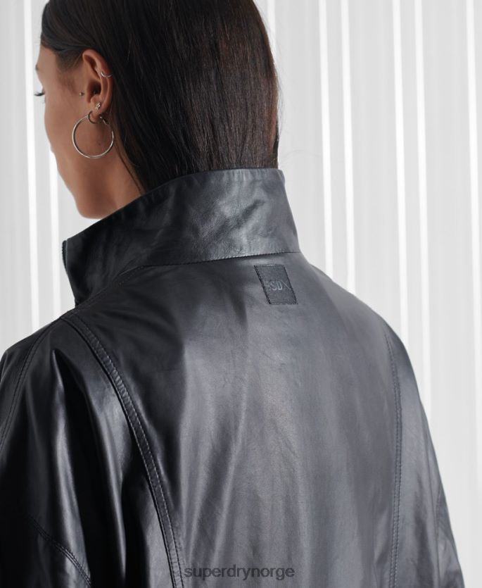 Superdry svart klær 86P46D1193 limited edition sdx skinntopp kvinner