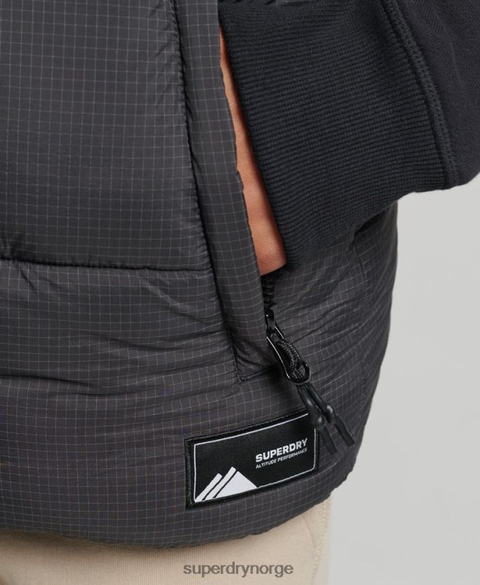 Superdry svart klær 86P46D3581 touchline kort polstret gilet kvinner