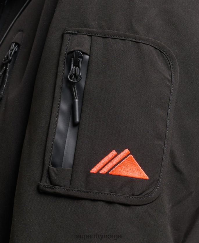 Superdry svart klær 86P46D3665 ultimate sd-vindjakke med hette kvinner