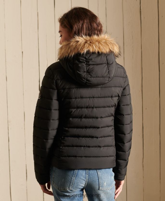 Superdry svart klær 86P46D3741 klassisk fuji-jakke i fuji kvinner