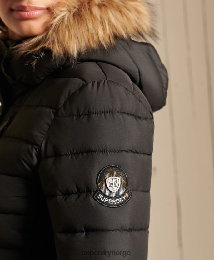Superdry svart klær 86P46D3741 klassisk fuji-jakke i fuji kvinner