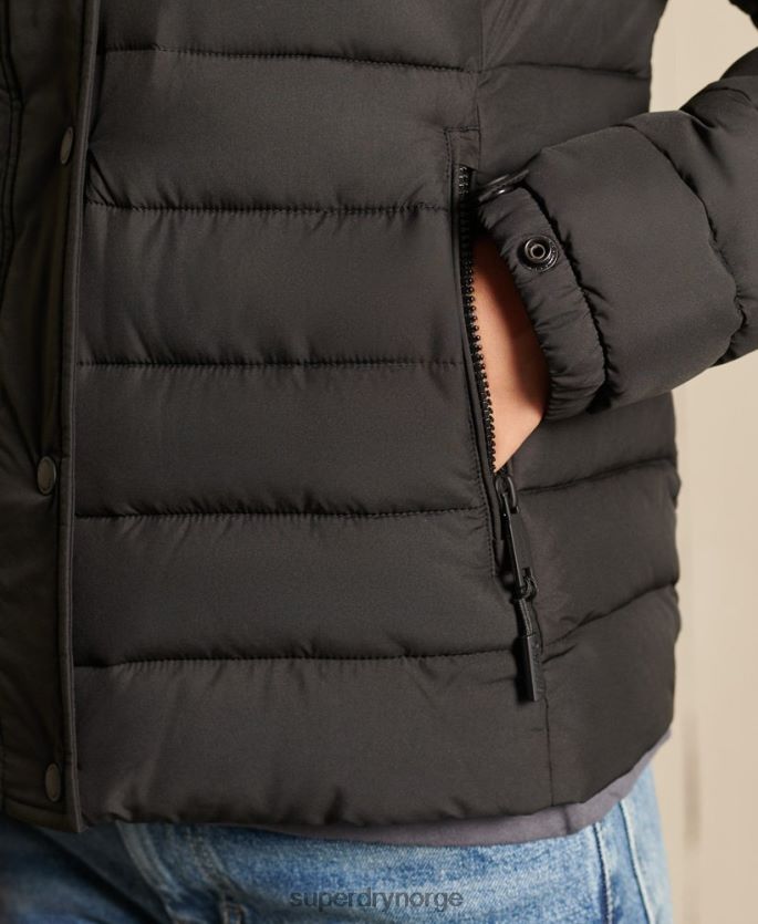 Superdry svart klær 86P46D3741 klassisk fuji-jakke i fuji kvinner