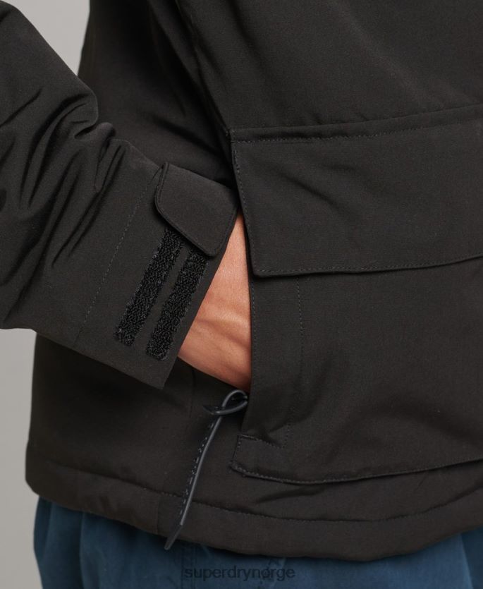 Superdry svart klær 86P46D3742 ultimate sd-vindjakke med hette kvinner