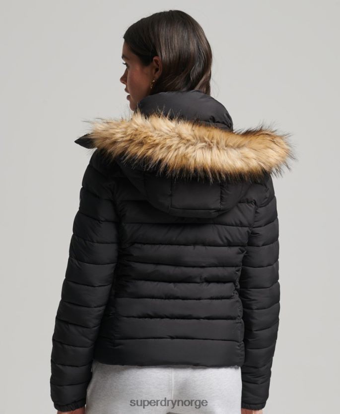 Superdry svart klær 86P46D3766 klassisk fuji-jakke i fuji kvinner
