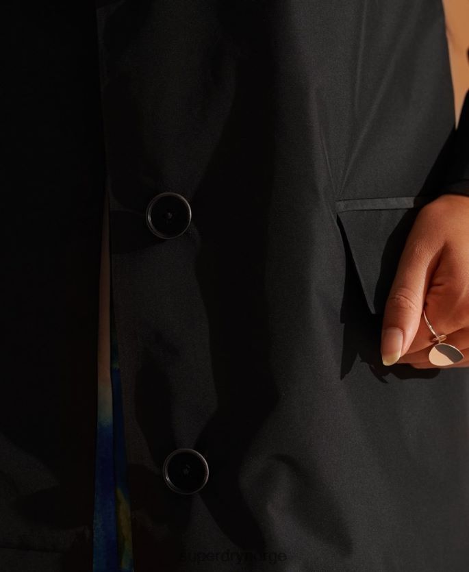 Superdry svart klær 86P46D3843 begrenset opplag teknisk mac kvinner