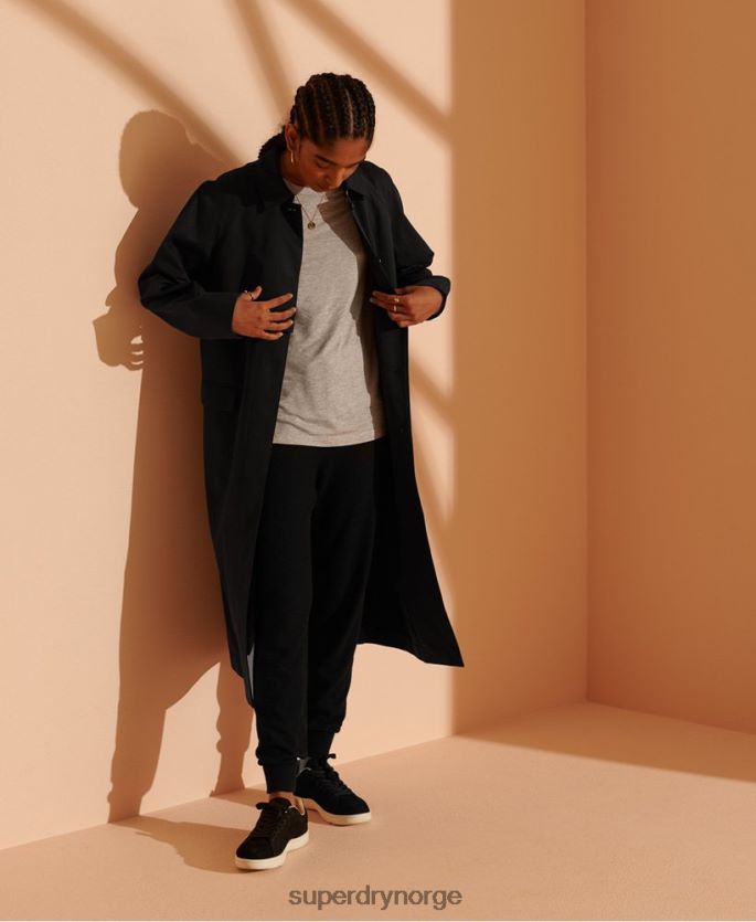 Superdry svart klær 86P46D3849 begrenset opplag klassisk mac kvinner