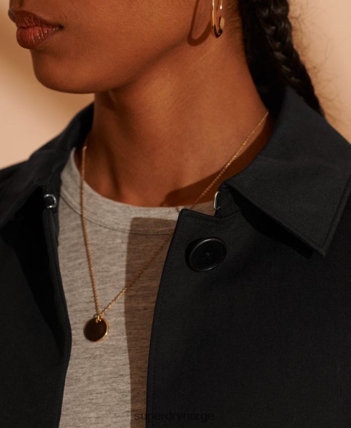 Superdry svart klær 86P46D3849 begrenset opplag klassisk mac kvinner