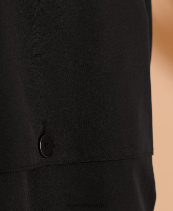 Superdry svart klær 86P46D3849 begrenset opplag klassisk mac kvinner