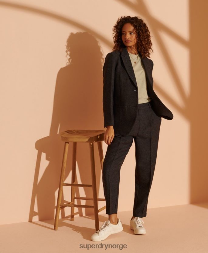 Superdry svart klær 86P46D5475 ullblazer i begrenset opplag kvinner