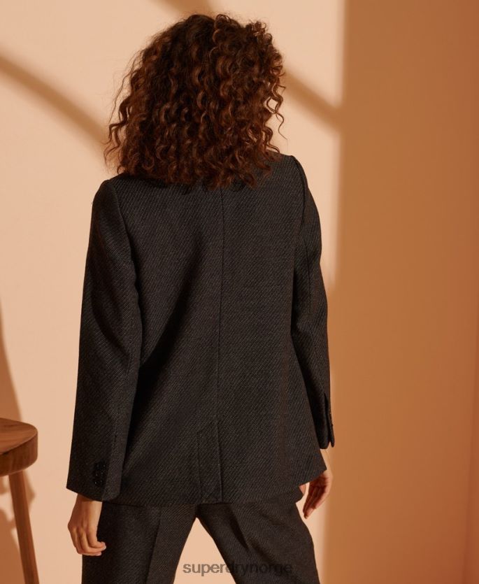 Superdry svart klær 86P46D5475 ullblazer i begrenset opplag kvinner
