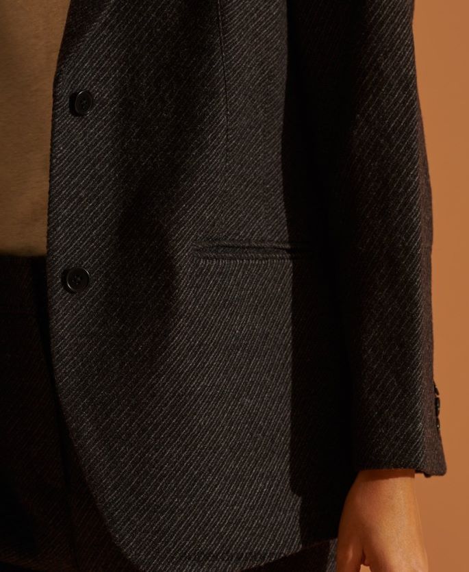 Superdry svart klær 86P46D5475 ullblazer i begrenset opplag kvinner