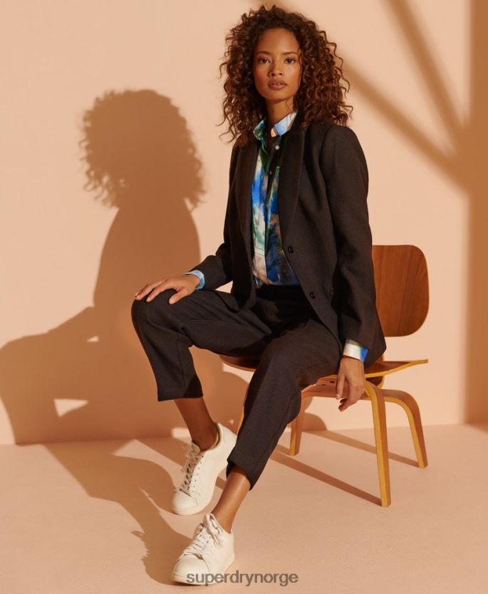 Superdry svart klær 86P46D5532 ullblazer i begrenset opplag kvinner