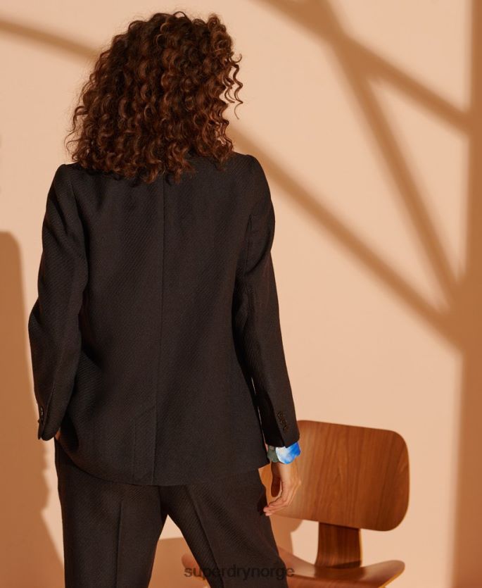 Superdry svart klær 86P46D5532 ullblazer i begrenset opplag kvinner