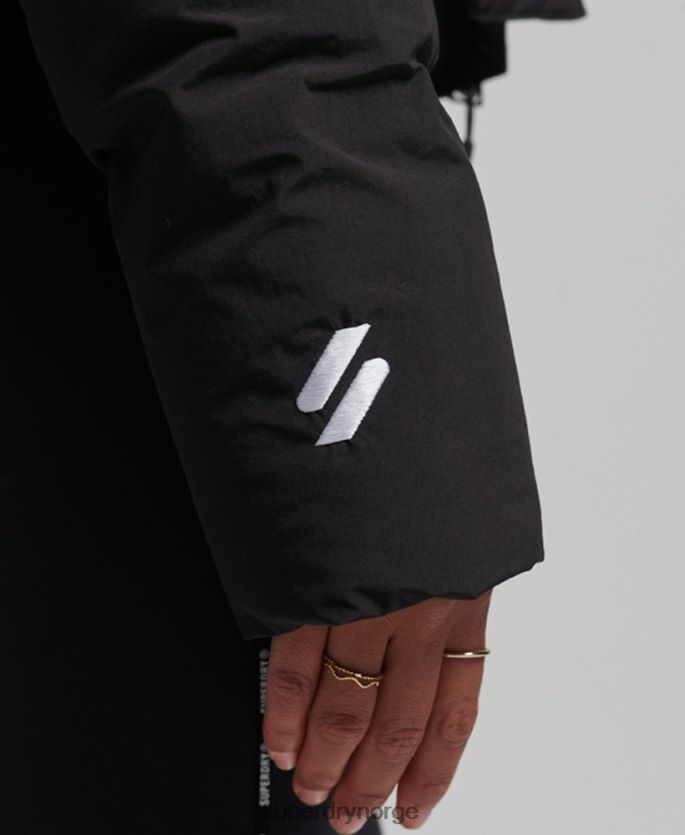 Superdry svart klær 86P46D5596 train boxy puffer jakke kvinner