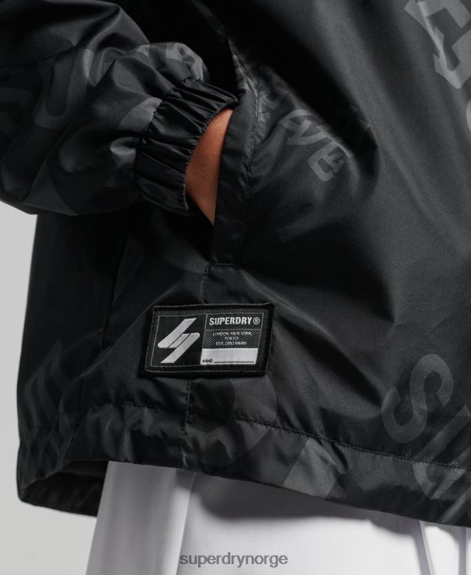 Superdry svart klær 86P46D5602 kode viktig grafisk overhead kvinner
