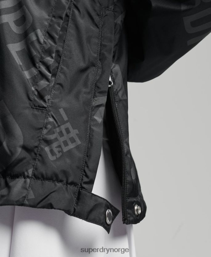 Superdry svart klær 86P46D5602 kode viktig grafisk overhead kvinner