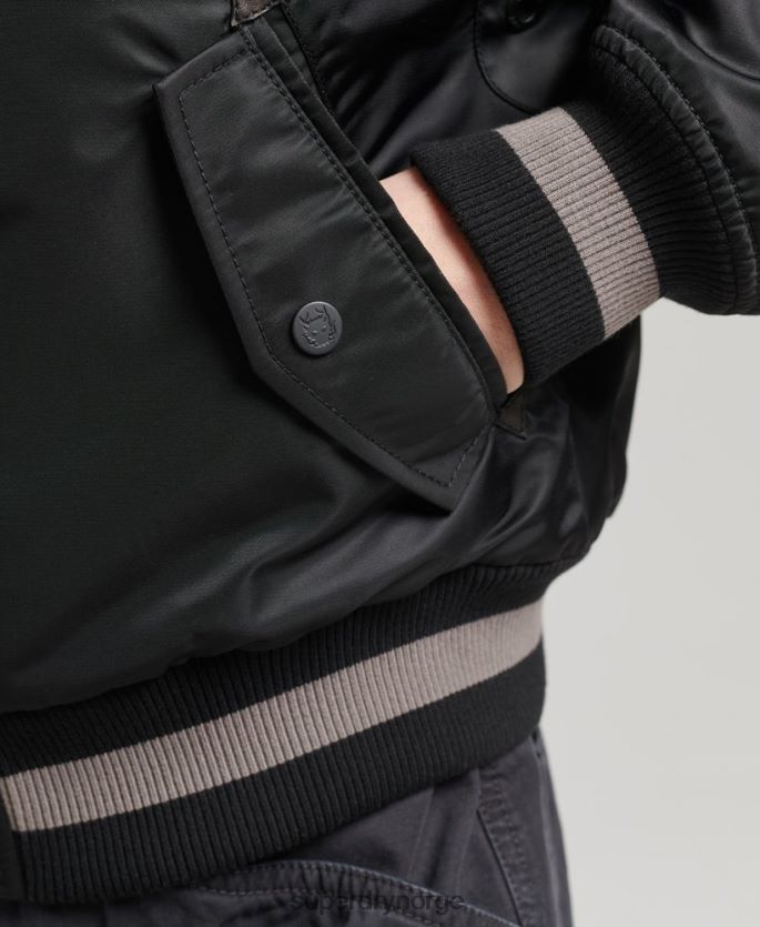 Superdry svart klær 86P46D5661 opportunistisk ma-1 bomberjakke kvinner