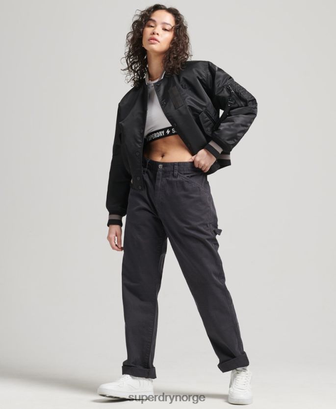 Superdry svart klær 86P46D5661 opportunistisk ma-1 bomberjakke kvinner