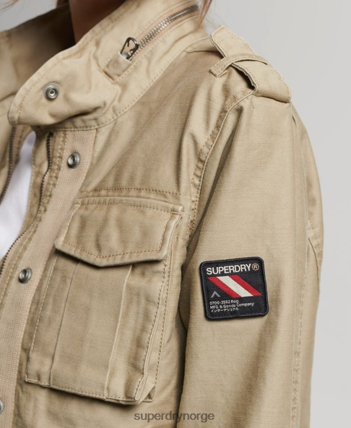 Superdry tan klær 86P46D3525 vintage m65 jakke kvinner