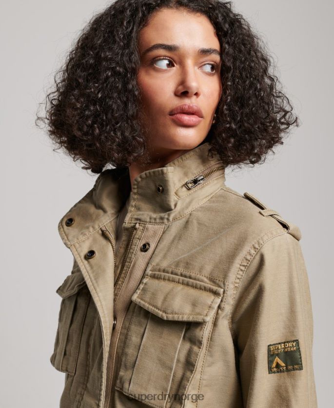 Superdry tan klær 86P46D3534 vintage m65 jakke kvinner