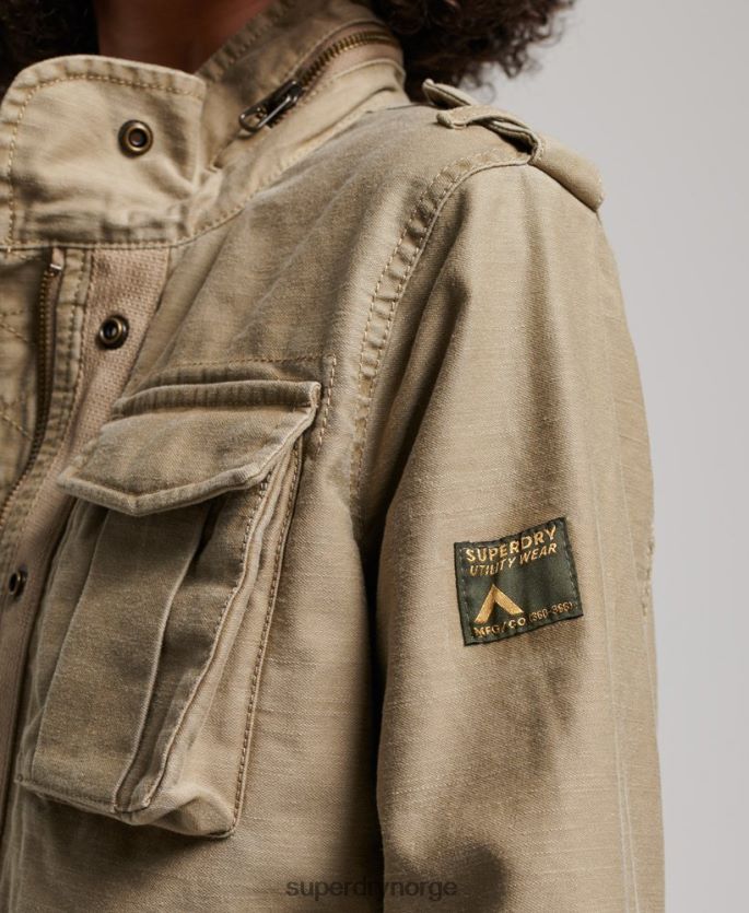 Superdry tan klær 86P46D3534 vintage m65 jakke kvinner