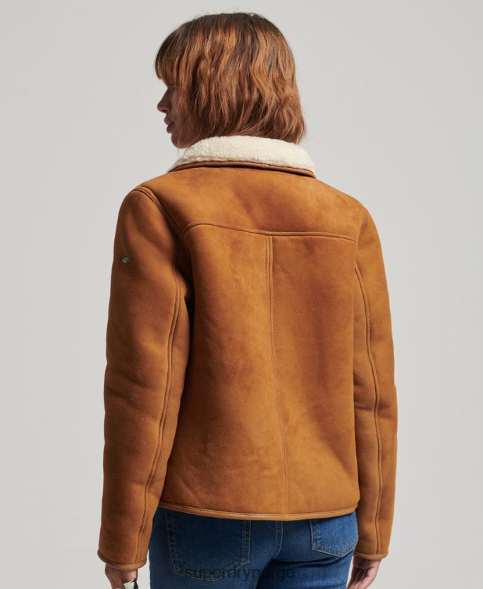 Superdry tan klær 86P46D5424 shearling chore jakke kvinner
