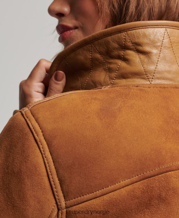 Superdry tan klær 86P46D5424 shearling chore jakke kvinner