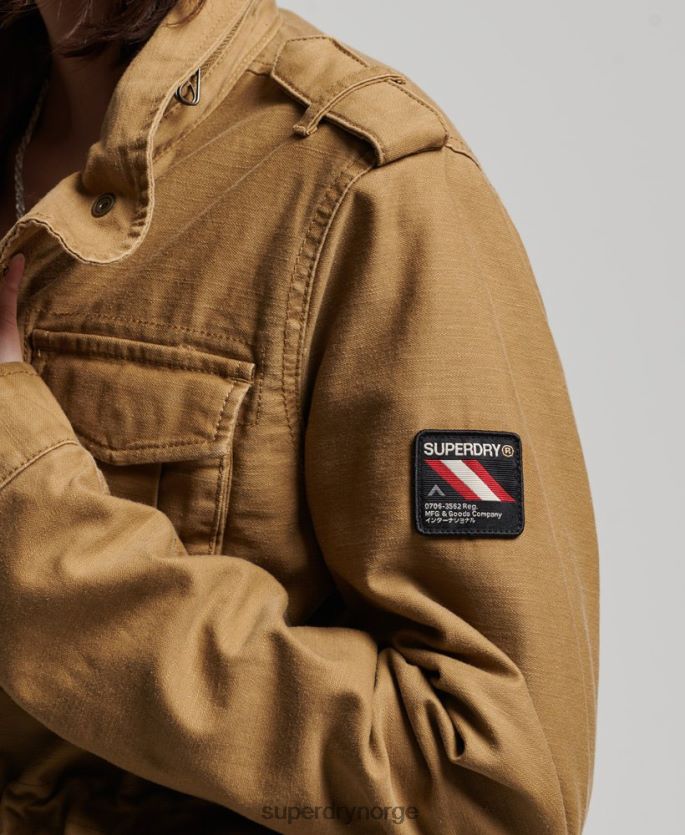 Superdry tan klær 86P46D5672 rookie borg foret militærjakke kvinner