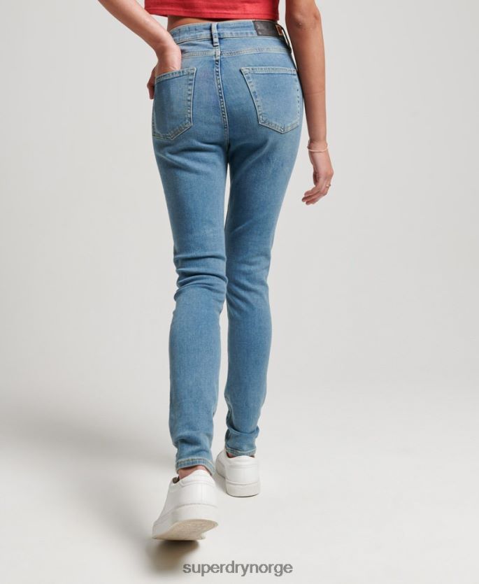 Superdry blå klær 86P46D3880 skinny denim-jeans i økologisk bomull kvinner
