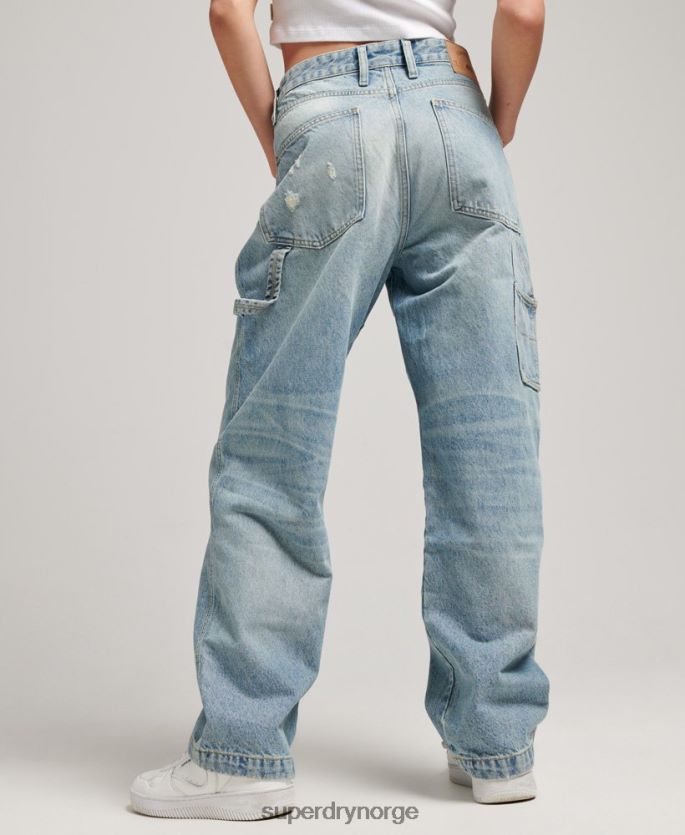 Superdry lyse blå klær 86P46D3866 vintage snekkerjeans i økologisk bomull kvinner