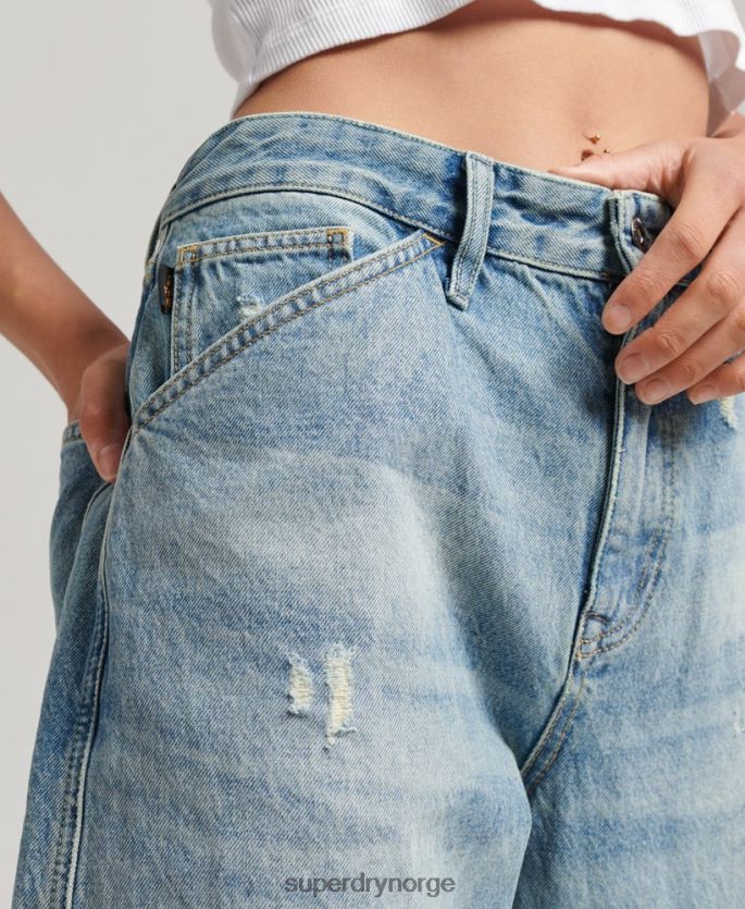 Superdry lyse blå klær 86P46D3866 vintage snekkerjeans i økologisk bomull kvinner