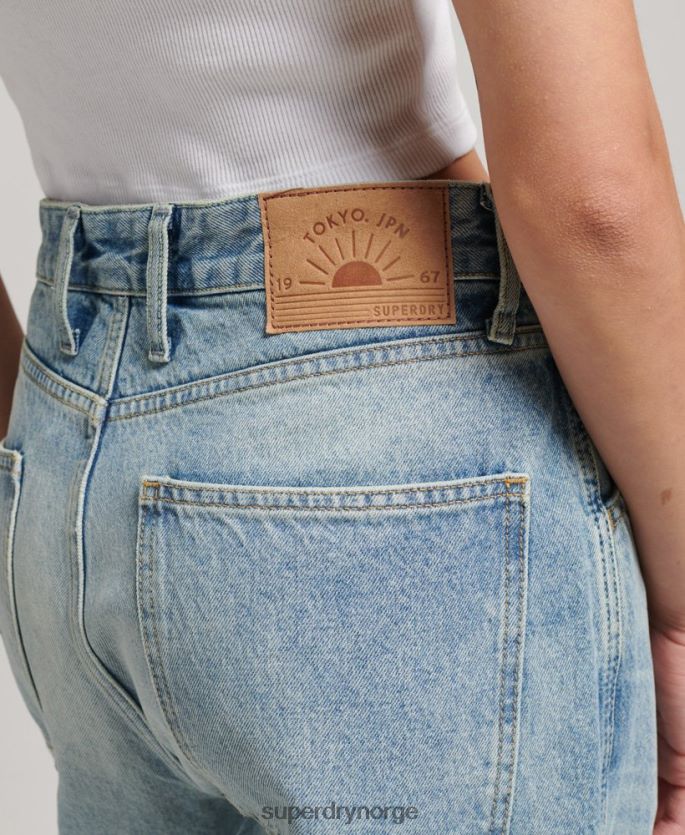 Superdry lyse blå klær 86P46D3866 vintage snekkerjeans i økologisk bomull kvinner