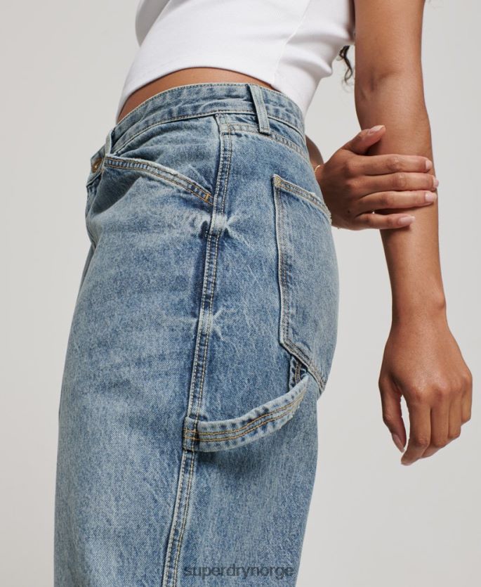 Superdry lyse blå klær 86P46D3881 vintage snekkerjeans i økologisk bomull kvinner
