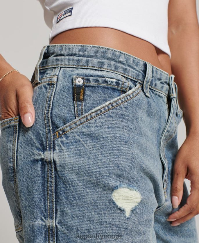 Superdry lyse blå klær 86P46D3881 vintage snekkerjeans i økologisk bomull kvinner