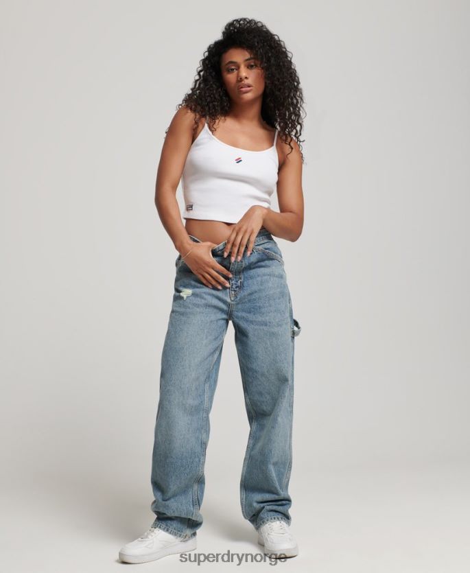 Superdry lyse blå klær 86P46D3881 vintage snekkerjeans i økologisk bomull kvinner