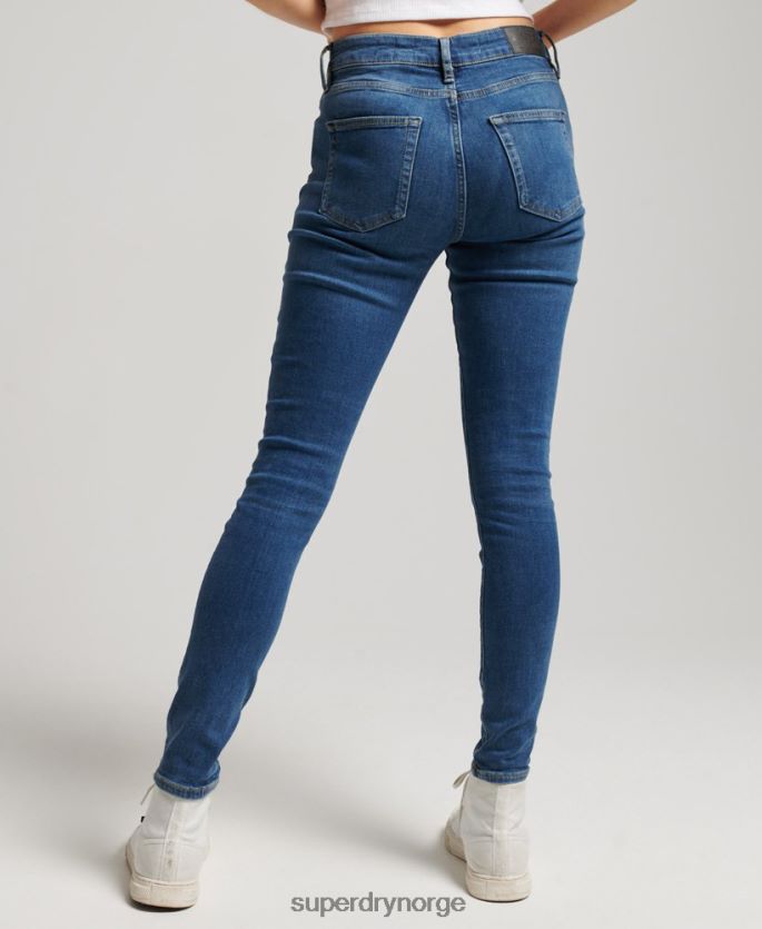 Superdry mørke blå klær 86P46D3874 organisk bomull vintage mellomhøye skinny-jeans kvinner