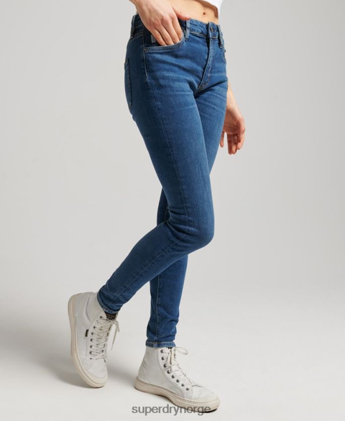 Superdry mørke blå klær 86P46D3874 organisk bomull vintage mellomhøye skinny-jeans kvinner